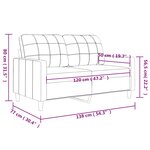 vidaXL Canapé à 2 places Rouge bordeaux 120 cm Tissu