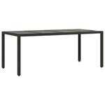 vidaXL Ensemble de bistro de jardin 9 Pièces coussins noir poly rotin
