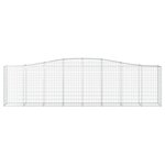 vidaXL Paniers à gabions arqués 15 Pièces 400x50x100/120 cm Fer galvanisé