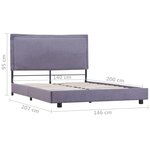 vidaXL Cadre de lit sans matelas gris clair tissu 140x200 cm