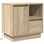 vidaXL Cabinet de chevet 2 Pièces Chêne Sonoma 50 x 34 5 x 50 cm.
