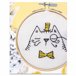 FRENCH KITS-French'Kits - Broderie décorative - Monsieur Chat-Kit créatif fabriqué avec amour en France