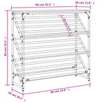 vidaXL Étagère à chaussures sonoma gris 90x30x85 cm bois d'ingénierie