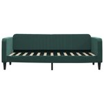 vidaXL Lit de jour avec gigogne sans matelas vert foncé 80x200 cm