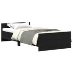 vidaXL Cadre de lit sans matelas chêne noir 100x200 cm