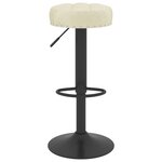vidaXL Tabourets de bar lot de 2 crème velours