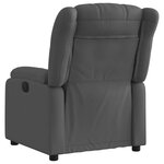 vidaXL Fauteuil inclinable en tissu gris foncé