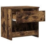 vidaXL Tables de chevet 2 Pièces Chêne fumé 40x30x39 cm Bois d'ingénierie
