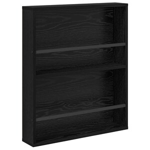 vidaXL Étagère à magazines avec étagère Chêne noir 60 x 12 x 70 cm