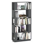 vidaXL Bibliothèque/Séparateur de pièce Gris 80x25x163 5 cm Pin massif