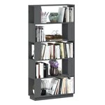 vidaXL Bibliothèque/Séparateur de pièce Gris 80x25x163 5 cm Pin solide