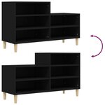 vidaXL Armoire à chaussures Noir 102x36x60 cm Bois d'ingénierie