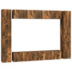 vidaXL Ensemble de meubles TV 10 Pièces Chêne fumé Bois d'ingénierie