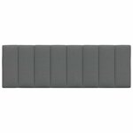 vidaXL Coussin de tête de lit gris foncé 140 cm tissu
