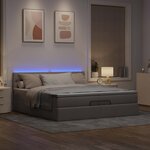 VidaXL Cadre de lit ottoman avec matelas taupe 200x200cm tissu