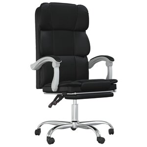 vidaXL Fauteuil inclinable de bureau Noir Similicuir