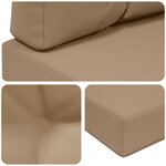 vidaXL Coussin de canapé d'extérieur 2 Pièces Taupe Polyester