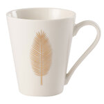 Coffret de 4 mugs plumes en porcelaine blanche