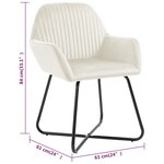 vidaXL Chaises à manger lot de 6 crème velours
