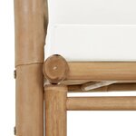 vidaXL Chaises de jardin lot de 2 avec coussins et oreillers Bambou