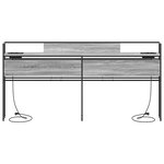 vidaXL Tête de lit de rangement Sonoma gris 200 cm Bois d'ingénierie