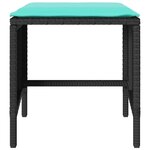 vidaXL Salon de jardin 4 Pièces avec coussins noir résine tressée