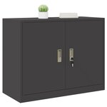 vidaXL Armoire de rangement Noir 90 x 40 x 70 cm Acier