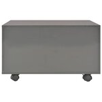 Vidaxl table basse gris brillant 60x60x35 cm aggloméré