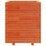 vidaXL Jardinière cire marron 60x60x72 5 cm bois de pin massif