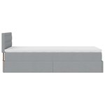 vidaXL Lit ottoman avec matelas gris clair 100x200 cm tissu
