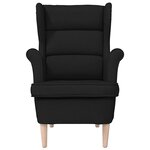 vidaXL Fauteuil noir 74x84x100 cm tissu