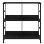 vidaXL Étagère Chêne noir 78.5 x 33 x 82 cm Bois d'ingénierie