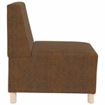 vidaXL Unité de Sofa Modulaire Sans Accoudoirs 3 Pièces Marron