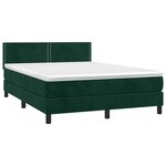 vidaXL Sommier à lattes de lit avec matelas LED Vert foncé 140x190 cm