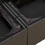 vidaXL Salon de jardin 7 Pièces avec coussins noir résine tressée
