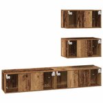 vidaXL Ensemble meuble TV 4 Pièces Bois ancien 80 x 30 x 30 cm
