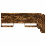 vidaXL Tête de lit de rangement Chêne fumé 150 cm Bois d'ingénierie