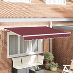vidaXL Auvent Rétractable Bordeaux 250 x 200 cm tissu