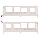 vidaXL Cadre de lit pour enfant blanc 70x140 cm bois de pin massif