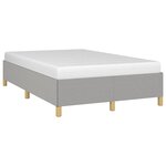 vidaXL Cadre de lit sans matelas gris clair 120x190 cm tissu