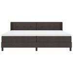 vidaXL Lit boxspring avec matelas Marron foncé 200 x 200 cm