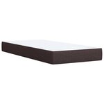 vidaXL Sommier à lattes de lit avec matelas Marron foncé 90x200 cm