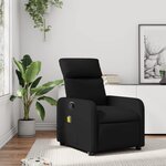 vidaXL Fauteuil de massage inclinable Noir Similicuir