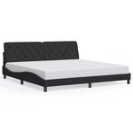 vidaXL Cadre de lit avec LED sans matelas noir 200x200 cm velours