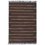 vidaXL Tapis Chindi Coton tissé à la main 200 x 290 cm Marron