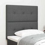 vidaXL Tête de lit avec tête de lit Gris foncé 100 cm tissu