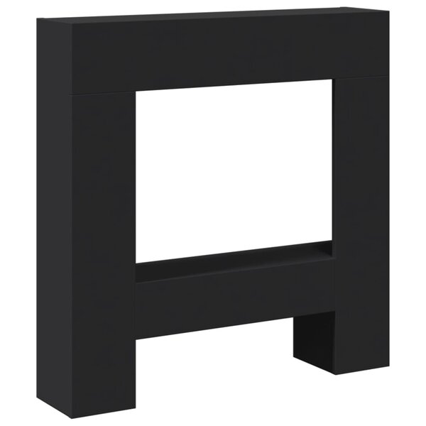 VidaXL Cadre de cheminée noir 81x18x82 cm bois d'ingénierie