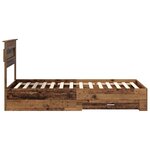 vidaXL Cadre de lit avec tiroir avec tête de lit Bois d'ingénierie