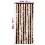 vidaXL Moustiquaire Beige et marron clair 90x200 cm Chenille