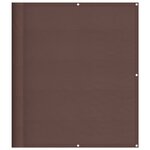 vidaXL Écran de balcon marron 120x800 cm 100  polyester oxford